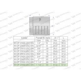 Bushing holder dn 40 2sn 2sc premium warynski