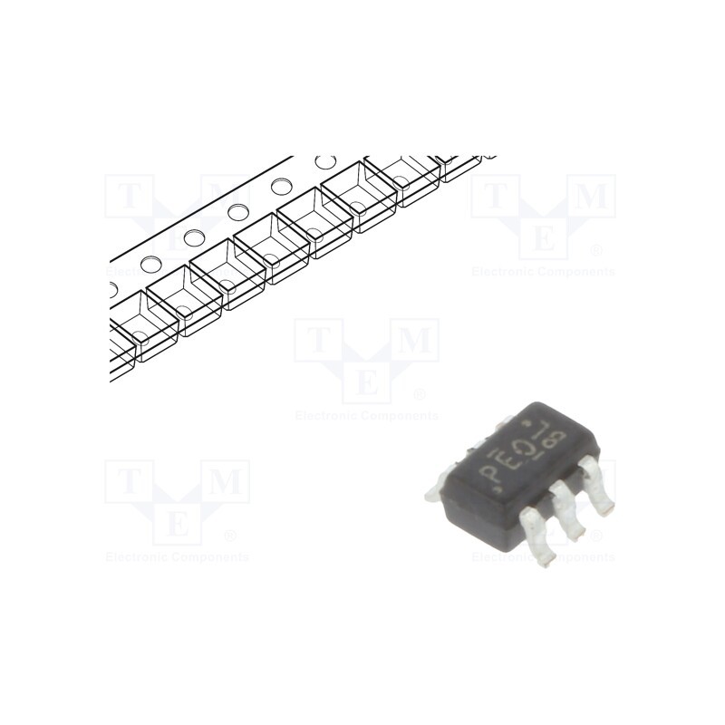 3 pcs x VISHAY - SI1902CDL-T1-GE3 - Transistor: N-MOSFET x2, unipolar, 20V, 0.9A, 0.27W, SC70