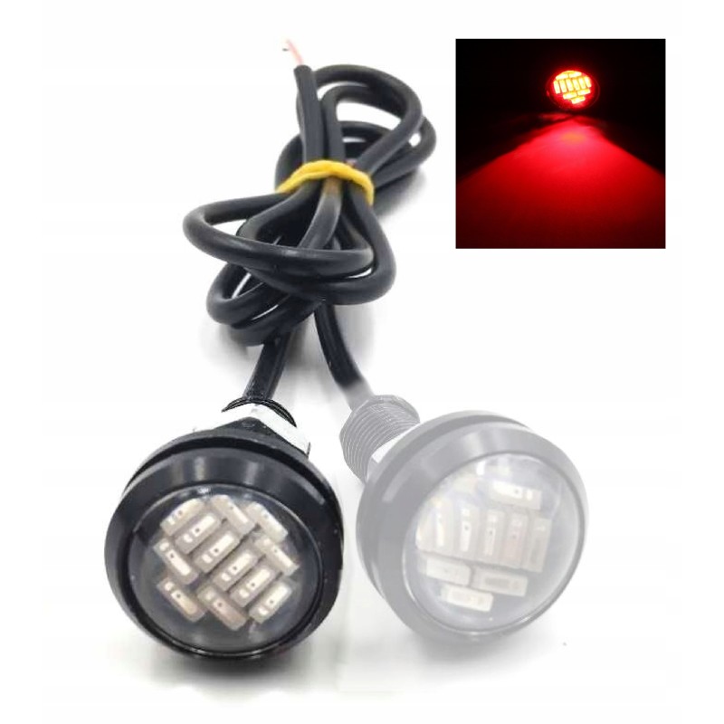 Red stop light 12 LED eagle eye