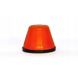 Orange, round, high turn signal lamp