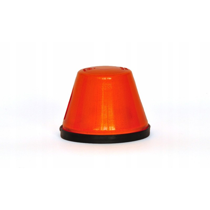 Orange, round, high turn signal lamp