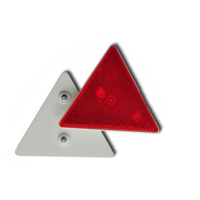 Reflective triangle for tow truck trailer