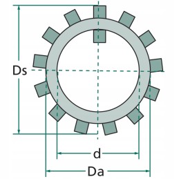 Bearing washer 70x85x98 mm mb 14 granite