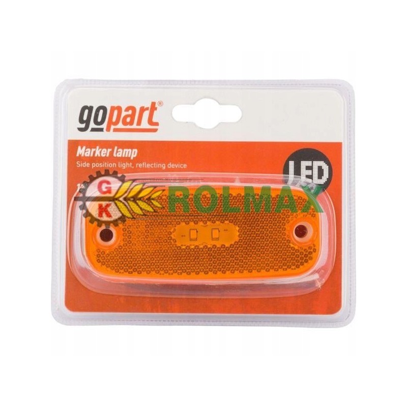 LED side marker lamp, orange, 12 24v l go