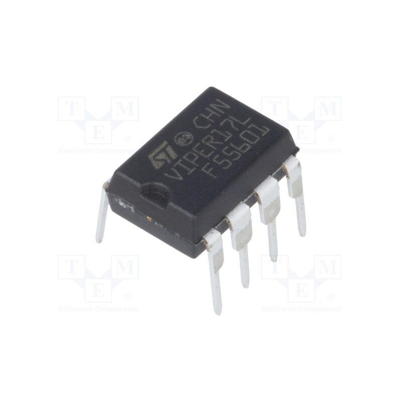 1 pcs x STMicroelectronics - VIPER17LN - IC: driver, flyback, PWM controller, DIP7, 2.5A, 800V, Ch: 1, 0÷80%