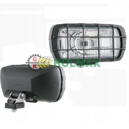 Halogen road headlight with grille and HP bulb
