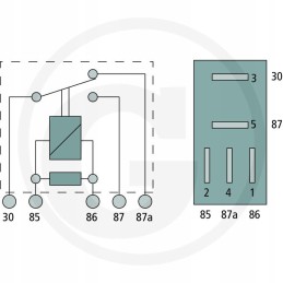 Relay 5 pin 12v 20 10a john deere al76702
