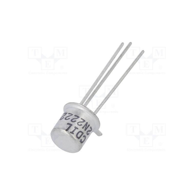 1 pcs x CDIL - 2N2222 - Transistor: NPN, bipolar, 30V, 0.8A, 0.5/1.2W, TO18, 4dB