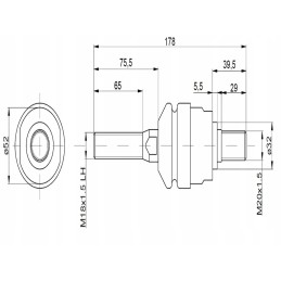 Steering joint 178mm m18x1 5l m20x1 5 049