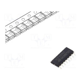 3 pcs x STMicroelectronics - HCF4094YM013TR - IC: digital, shift register, Ch: 8, SMD, SO16, HC, 3÷20VDC, -40÷125°C