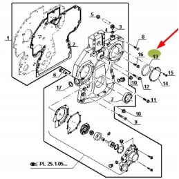 6005021446 O-ring of the distributor housing