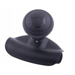 Steering knob, black cover with rubber inserts