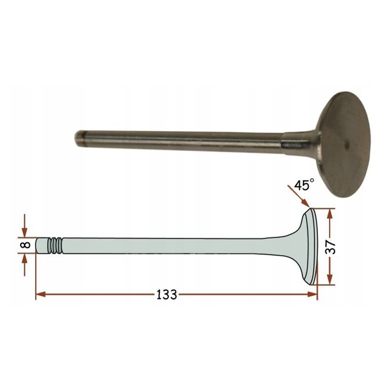 Deutz F912 F913 exhaust valve
