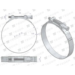 Clamping band gbs 17 19 clamp w1 galvanized steel