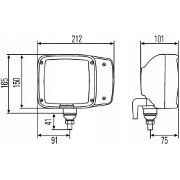 Halogen headlight, left, rectangular, 12v, unpleasant
