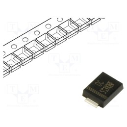10 pcs x DC COMPONENTS - SS310BF - Diode: Schottky rectifying, SMD, 100V, 3A, SMB flat,