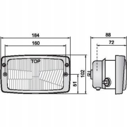 Headlight with frame ursus c 360 c 330 john deere cas