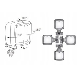Halogen work lamp h3 70w 100x100x91 ip69k