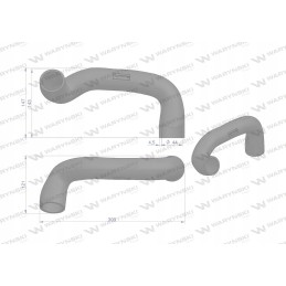 Lower radiator hose 83907879 Warynski