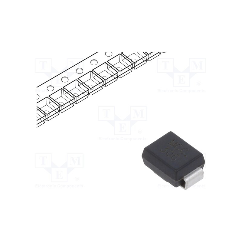 5 pcs x MICRO COMMERCIAL COMPONENTS - SMBJP6KE30CA-TP - Diode: TVS, 600W, 30V, 14.7A, bidirectional, ±5%, DO214AA,