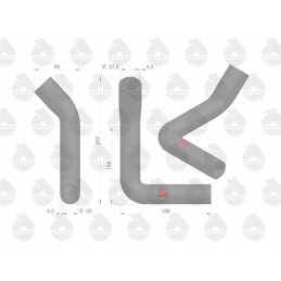 Suction pipe, bottom rubber conduit, reinforced with fabric