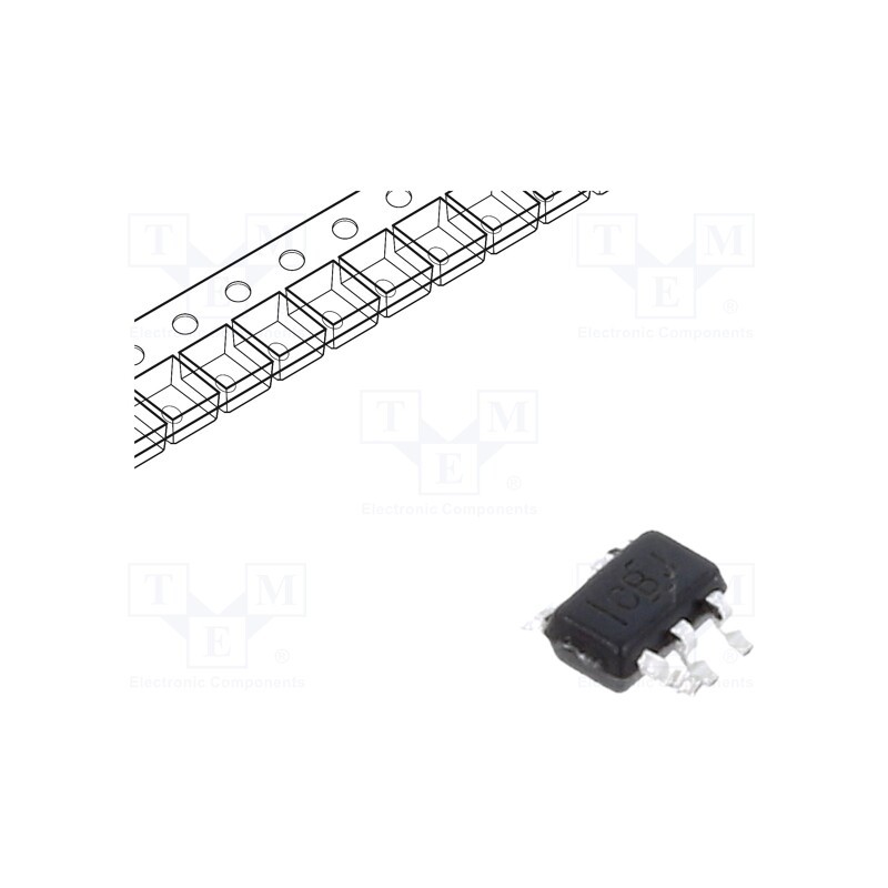3 pcs x TEXAS INSTRUMENTS - SN74LVC1G02DCKR - IC: digital, NOR, Ch: 1, IN: 2, CMOS, SMD, SC70-5, 1.65÷5.5VDC, 10uA