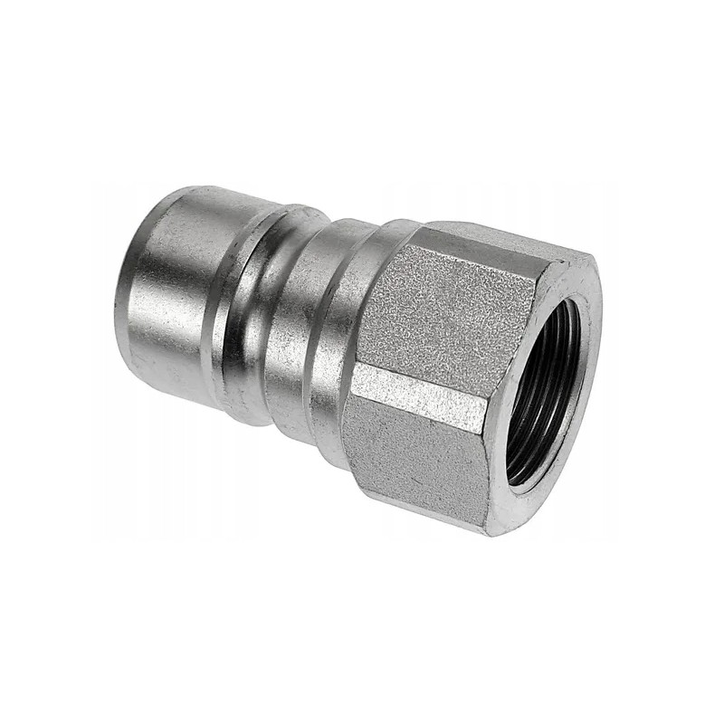 Quick connector plug, external thread