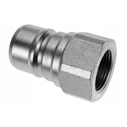 Quick connector plug, external thread