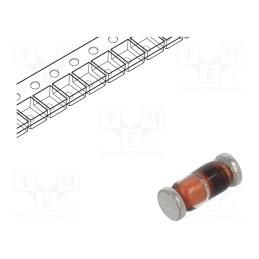 25 pcs x DC COMPONENTS - DL4448 - Diode: switching, SMD, 100V, 0.15A, 4ns, MiniMELF, Ufmax: 1V