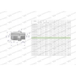 Hydraulic connection bb 9 16 x m14x1 5 Warynski