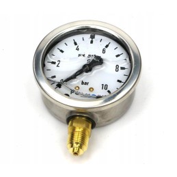 Glycerin manometer m63 0 10 bar bottom connection