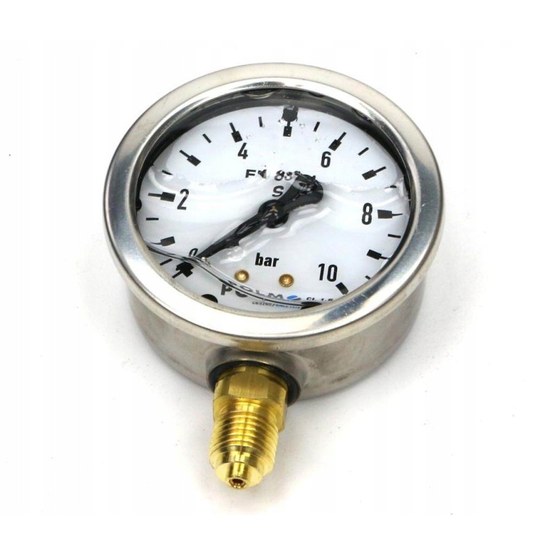 Glycerin manometer m63 0 10 bar bottom connection