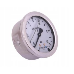 Glycerine pressure gauge m63 0 10 bar rear connection