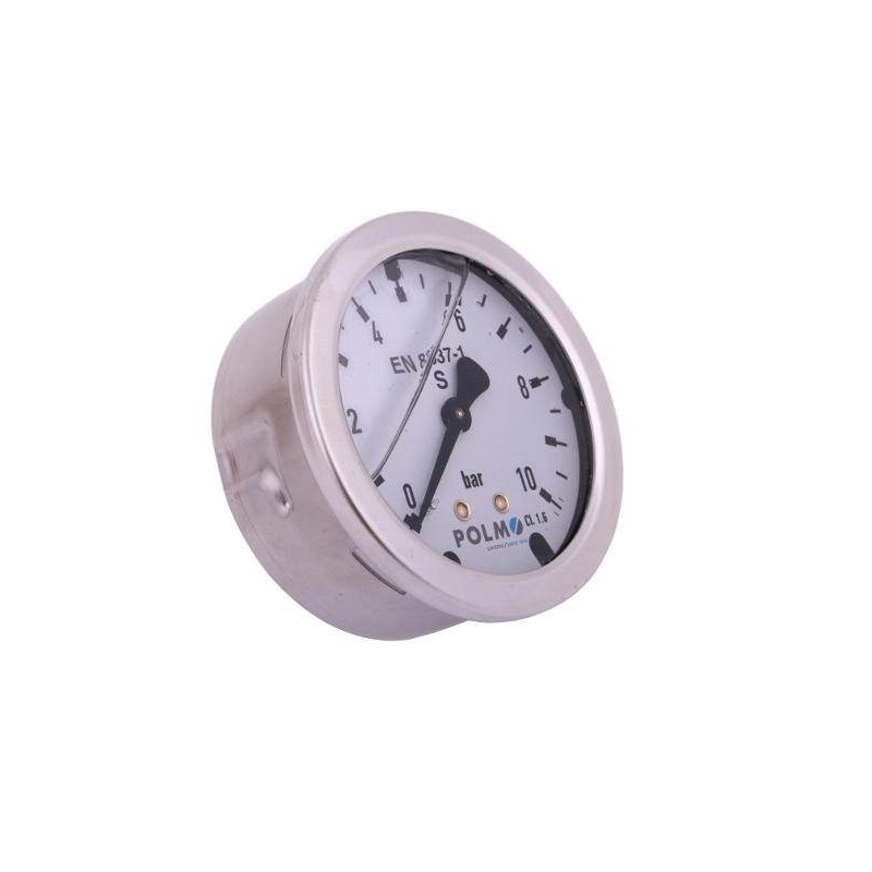 Glycerine pressure gauge m63 0 10 bar rear connection