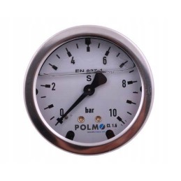 Glycerine pressure gauge m63 0 10 bar rear connection