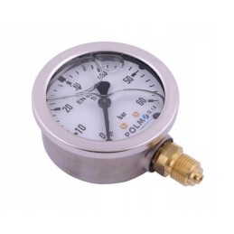 Glycerine manometer m63 0 60 bar bottom connection