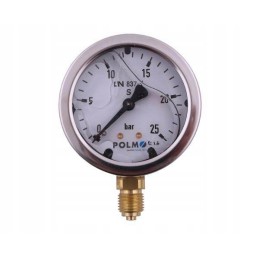 Glycerin manometer m63 0 25 bar bottom connection