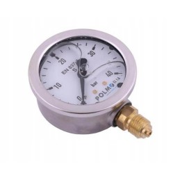 Glycerine manometer m63 0 40 bar bottom connection