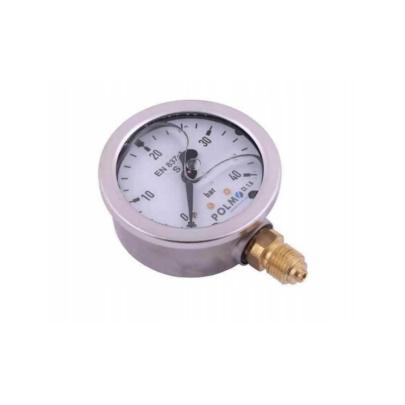 Glycerine manometer m63 0 40 bar bottom connection