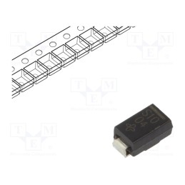 5 pcs x VISHAY - SS1H10-E3/61T - Diode: Schottky rectifying, SMD, 100V, 1A, SMA,