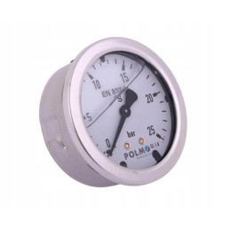Glycerine pressure gauge M63 0 25 bar, rear connection