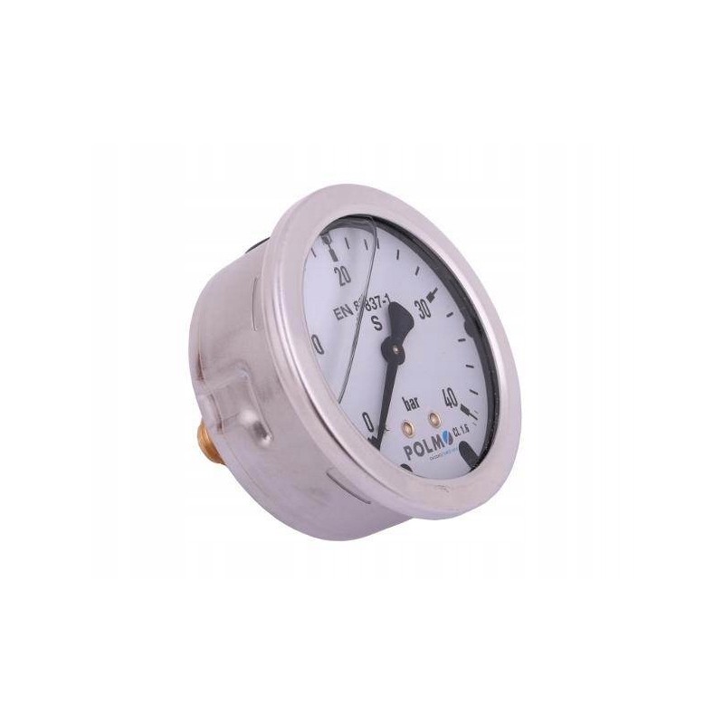Glycerine manometer m63 0 40 bar rear connection