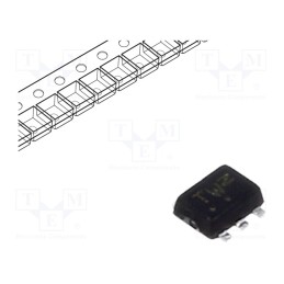 1 pcs x ONSEMI - NTZD3155CT2G - Transistor: N/P-MOSFET, unipolar, complementary pair, 20/-20V