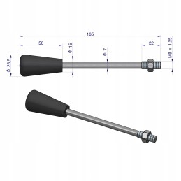 Hydraulic distributor handle lever 40l