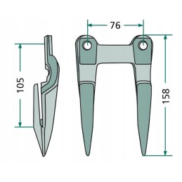 Bison record double finger bayonet 5060020040