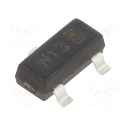25 pcs x DIODES INCORPORATED - DDTC114ECA-7-F - Transistor: NPN, bipolar, BRT, 50V, 50mA, 200mW, SOT23, R1: 10kΩ