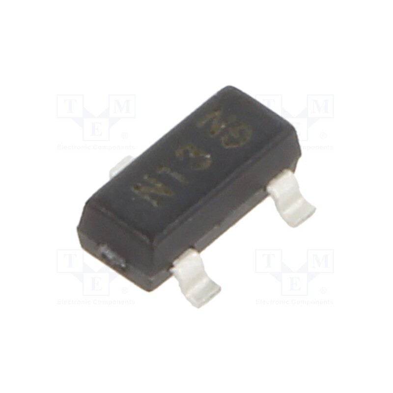 25 pcs x DIODES INCORPORATED - DDTC114ECA-7-F - Transistor: NPN, bipolar, BRT, 50V, 50mA, 200mW, SOT23, R1: 10kΩ