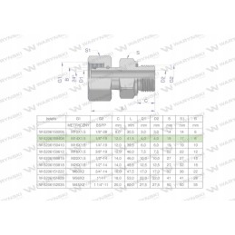 Hydraulic connection ab evge m14x1 5 08l x 1