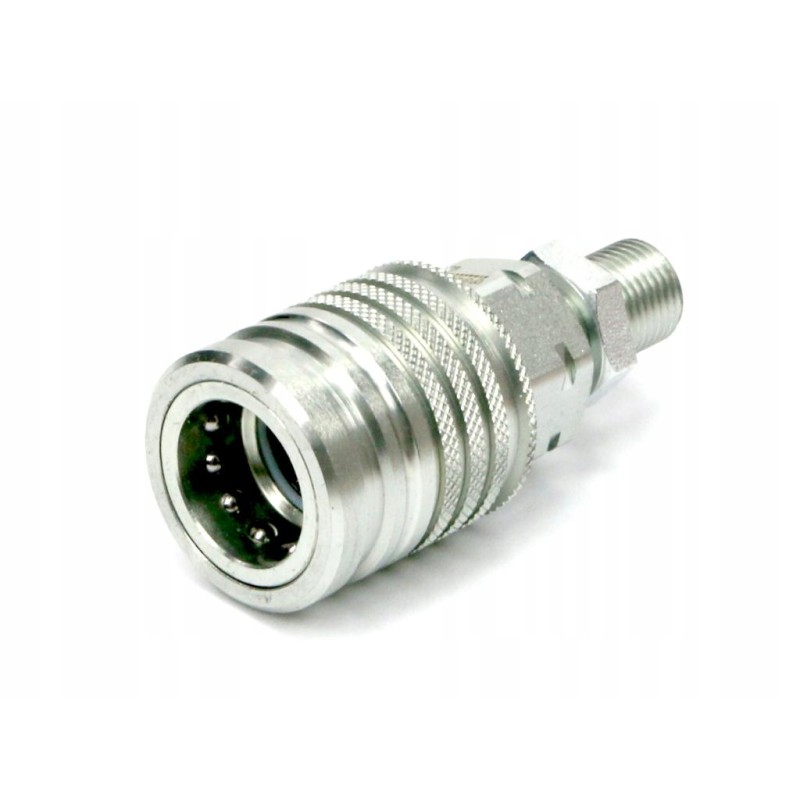 Hydraulic quick connector, Euro socket, M16x1, 5 threads