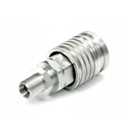 Hydraulic quick connector, Euro socket, M18x1, 5 threads